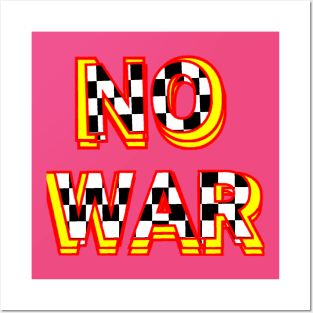 NO WAR text art designs Posters and Art